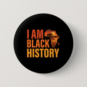 Badge Rond 5 Cm Je suis Mois de l'histoire des Noirs Mela Noir Afr