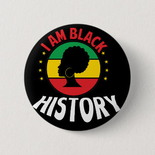 Badge Rond 5 Cm Je Suis Noir Histoire Africaine Américaine Black P