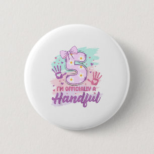 Badge Rond 5 Cm Je Suis Officiellement Un Petit Bout De Chou Cinq