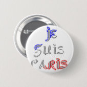 Badge Rond 5 Cm Je Suis Paris Art Print (Devant & derrière)