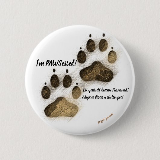 Badge Rond 5 Cm Je suis Pawsesse ! (Arrondi) (Devant)