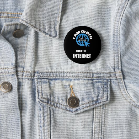 Badge Rond 5 Cm Je Suis Plus Âgé Qu'Internet (En situation)