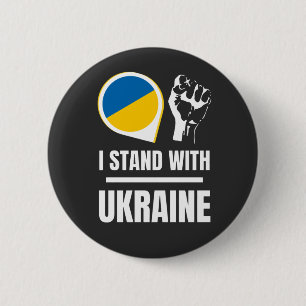 Badge Rond 5 Cm Je suis pour l'Ukraine - Soutenez les Ukrainiens