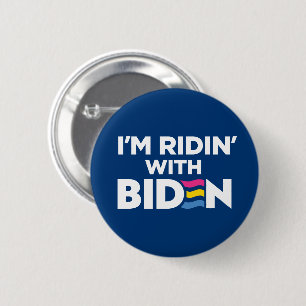 Badge Rond 5 Cm Je suis Ridin With Biden 2024 LGBTQ Pansexual