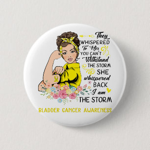 Badge Rond 5 Cm Je Suis Sensibilisation Au CANCER À L'ÉCLAT De Tem