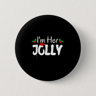 Badge Rond 5 Cm Je suis Son Jolly Funny Christmas Couple Pyjamas M