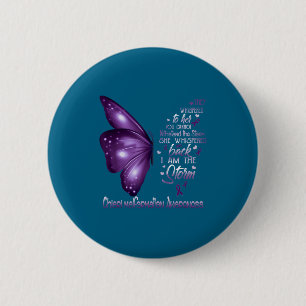 Badge Rond 5 Cm Je suis tempête papillon de sensibilisation à la m
