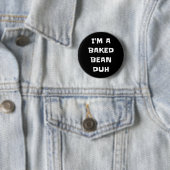 Badge Rond 5 Cm Je suis Un Bean Duh Fun Lazy Easy Halloween Costu (En situation)