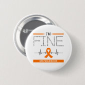 Badge Rond 5 Cm Je suis un bon guerrier MS (Devant & derrière)