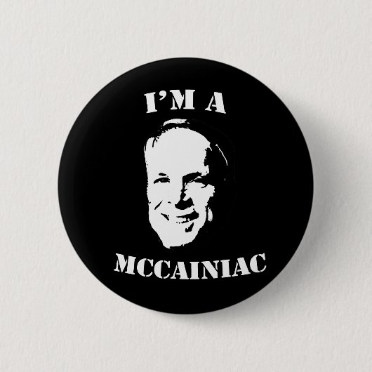 Badge Rond 5 Cm Je suis un bouton de McCainiac (Devant)