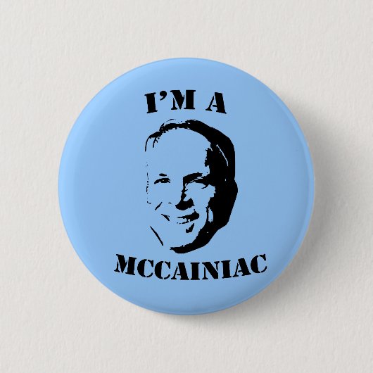 Badge Rond 5 Cm Je suis un bouton McCainiac (Devant)