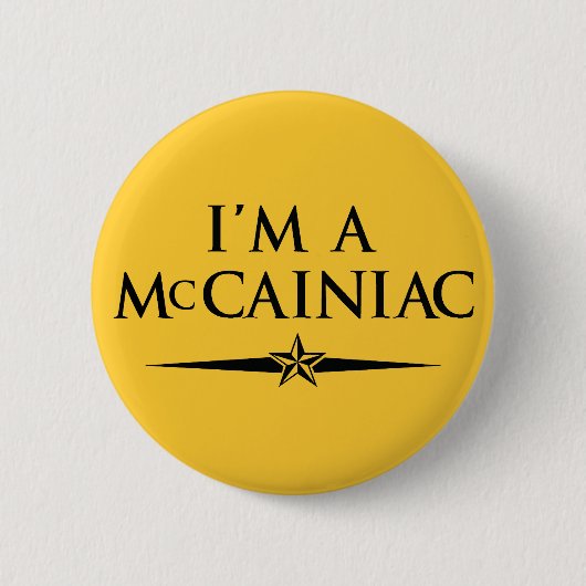 Badge Rond 5 Cm Je suis un bouton McCainiac (Devant)