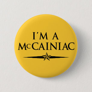 Badge Rond 5 Cm Je suis un bouton McCainiac