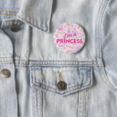 Badge Rond 5 Cm Je suis un bouton Princesse (En situation)