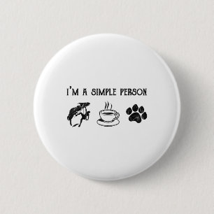 Badge Rond 5 Cm Je Suis Un Cadeau Simple Pour Lover Coffee Dogs Ro