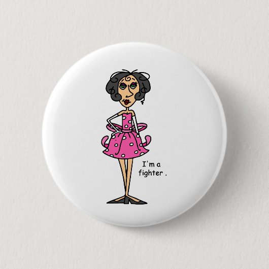 Badge Rond 5 Cm Je suis un combattant ! (Devant)