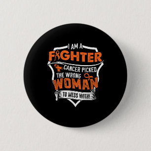 Badge Rond 5 Cm Je suis un combattant - Soutien à la sensibilisati