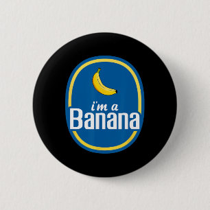 Badge Rond 5 Cm Je suis un costume de banane Halloween Fruit Jaune