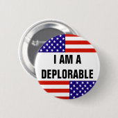 BADGE ROND 5 CM JE SUIS UN DÉPLORABLE (Devant & derrière)