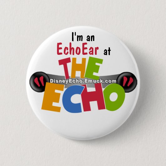 Badge Rond 5 Cm Je suis un EchoEar à l'écho - DisneyEcho.emuck.com (Devant)