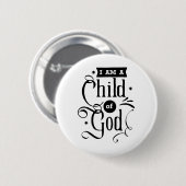 Badge Rond 5 Cm Je suis un enfant de Dieu (Devant & derrière)