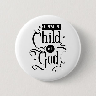 Badge Rond 5 Cm Je suis un enfant de Dieu