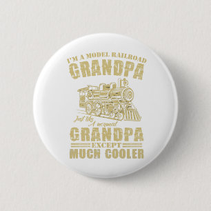 Badge Rond 5 Cm Je suis un grand-père de train modèle, comme un