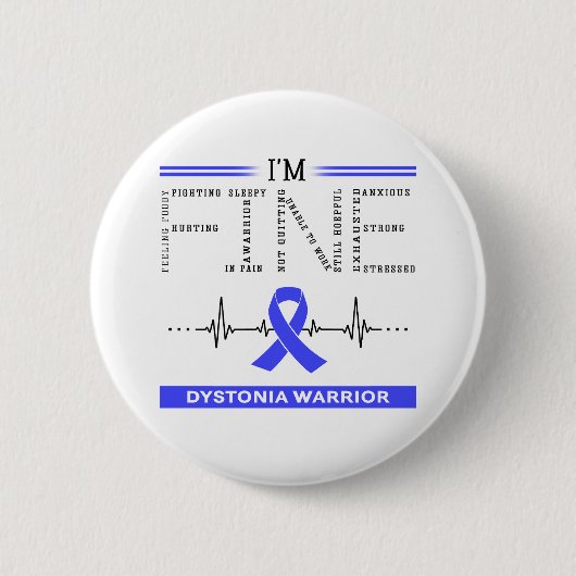 Badge Rond 5 Cm Je suis un guerrier de Dystonia (Devant)