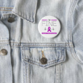 Badge Rond 5 Cm Je suis un guerrier de l'hypertension pulmonaire (En situation)