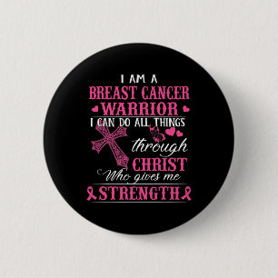Badge Rond 5 Cm Je Suis Un Guerrier Du Cancer Du Sein Je Peux Fair
