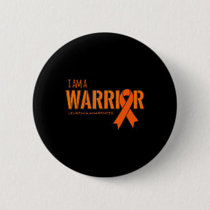 Badge Rond 5 Cm Je suis un guerrier Leucémie Cancer Sensibilisatio