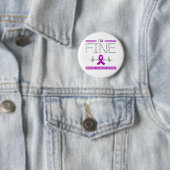 Badge Rond 5 Cm Je suis un guerrier migraineux (En situation)