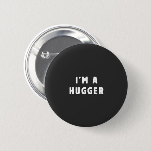 Badge Rond 5 Cm Je suis un hugger (Devant & derrière)