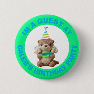 Badge Rond 5 Cm Je suis un invité Identification de fête d'anniv