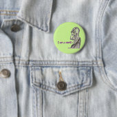 Badge Rond 5 Cm JE SUIS UN NOYD ! Bouton vert (En situation)