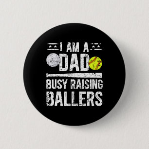 Badge Rond 5 Cm Je suis un papa occupé à élever des enfants, papa