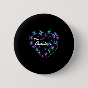 Badge Rond 5 Cm Je suis un papillon de sensibilisation à la préven