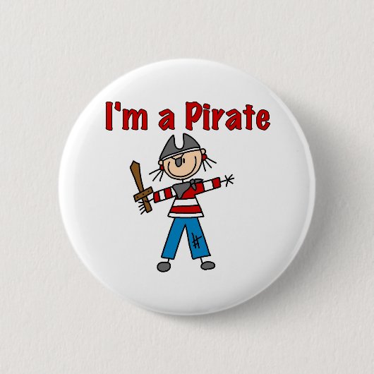 Badge Rond 5 Cm Je suis un pirate (Devant)