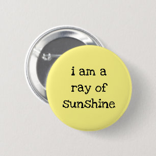 Badge Rond 5 Cm Je suis un rayon de soleil Jaune Soleil
