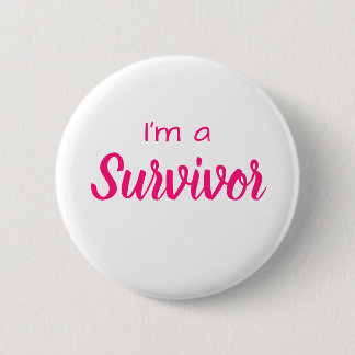 Badge Rond 5 Cm Je suis un rose de bouton de conscience de cancer