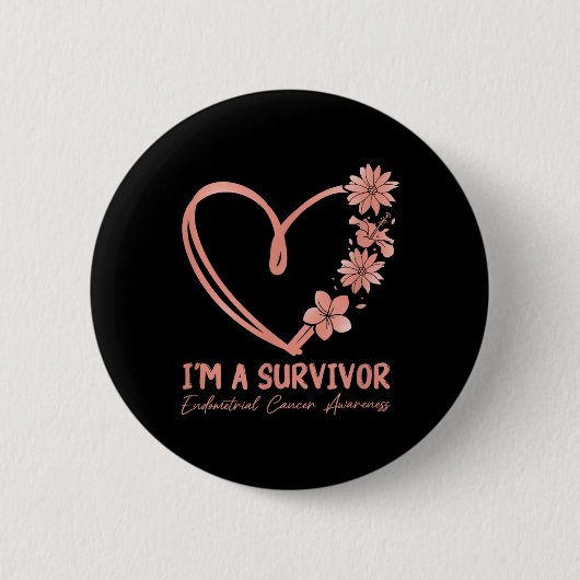Badge Rond 5 Cm Je Suis Un Survivant. Sensibilisation au cancer de (Devant)