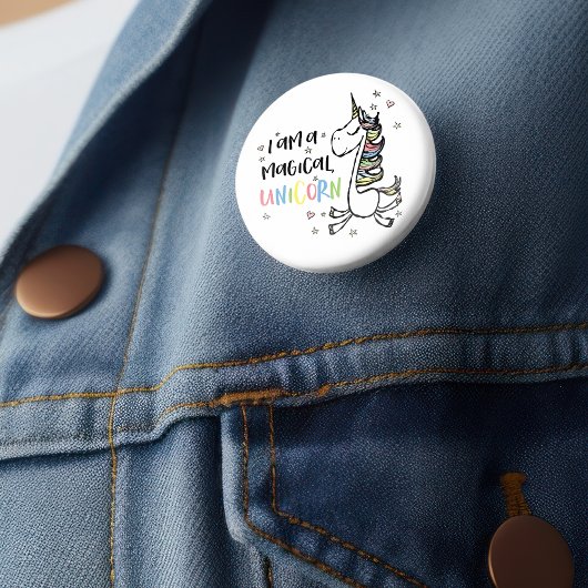 Badge Rond 5 Cm Je Suis Un Unicorne