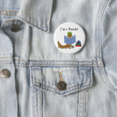 Badge Rond 5 Cm Je suis un ver de lecture (En situation)
