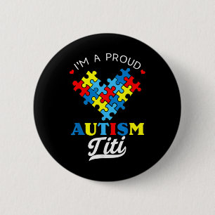 Badge Rond 5 Cm Je suis une fière autisme Titi Sensibilisation sur