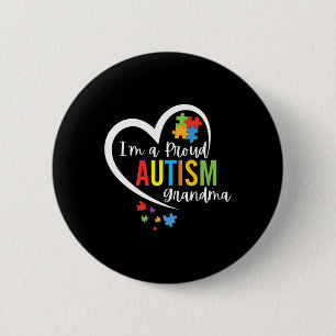 Badge Rond 5 Cm Je suis une fière grand-mère amour Sensibilisation