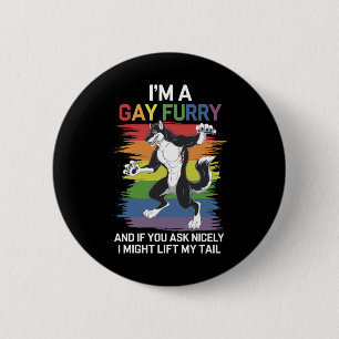 Badge Rond 5 Cm Je suis une fierté LGBTQ arc-en-ciel gay furry ren