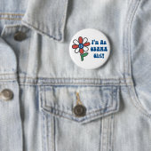 Badge Rond 5 Cm Je suis une fille Obama boutons (En situation)