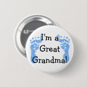 Badge Rond 5 Cm Je suis une grande grand-mère ! (Devant & derrière)