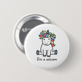 Badge Rond 5 Cm Je suis une licorne ! (Devant & derrière)