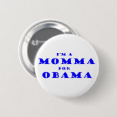 Badge Rond 5 Cm Je suis une maman pour Obama (Devant & derrière)
